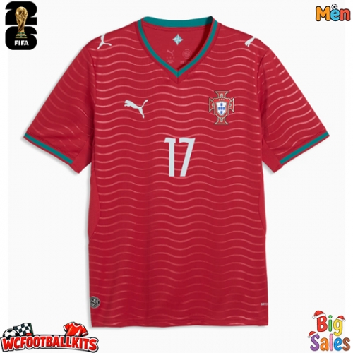 Portugal Rafael Leao #17 Replica Home Stadium Shirt World Cup 2026 Short Sleeve